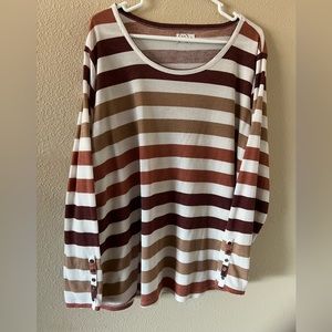 Chic soul long sleeved striped top 3XL Good condition